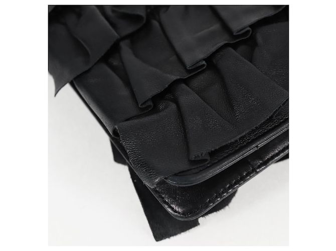 CHANEL Borsa a Mano con Catena in Pelle di Agnello Nera Oro CC Auth yk18016M Nero D'oro - vista 16