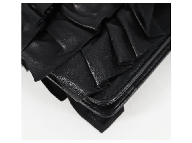 CHANEL Borsa a Mano con Catena in Pelle di Agnello Nera Oro CC Auth yk18016M Nero D'oro - vista 18