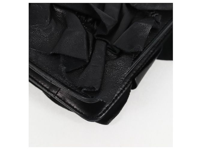 CHANEL Borsa a Mano con Catena in Pelle di Agnello Nera Oro CC Auth yk18016M Nero D'oro - vista 19