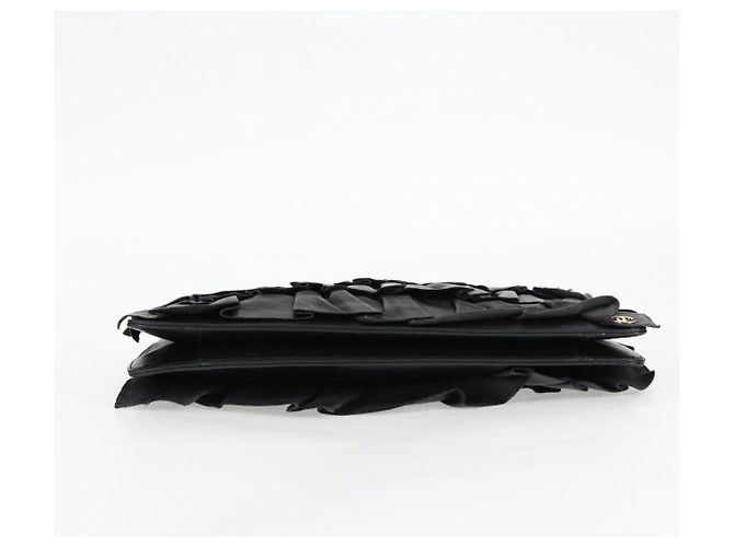 CHANEL Borsa a Mano con Catena in Pelle di Agnello Nera Oro CC Auth yk18016M Nero D'oro - vista 5
