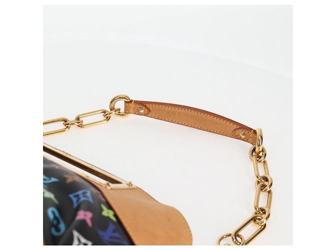 LOUIS VUITTON Bolso de Mano Judy MM Monograma Multicolor 2Way M40256 LV Auth 121498M Negro - vista 15