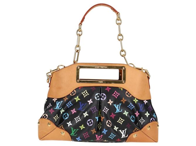 LOUIS VUITTON Bolso de Mano Judy MM Monograma Multicolor 2Way M40256 LV Auth 121498M Negro - vista 2