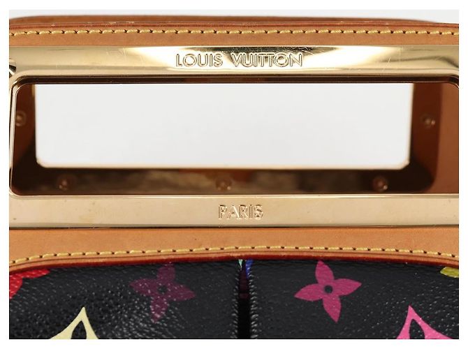 LOUIS VUITTON Bolso de Mano Judy MM Monograma Multicolor 2Way M40256 LV Auth 121498M Negro - vista 20