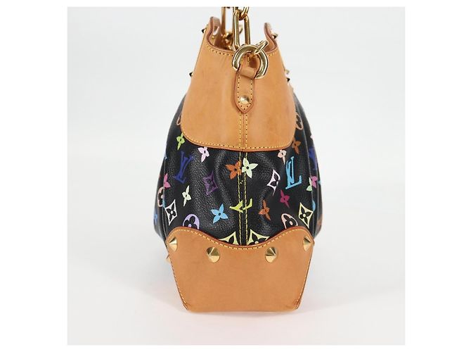 LOUIS VUITTON Bolso de Mano Judy MM Monograma Multicolor 2Way M40256 LV Auth 121498M Negro - vista 4