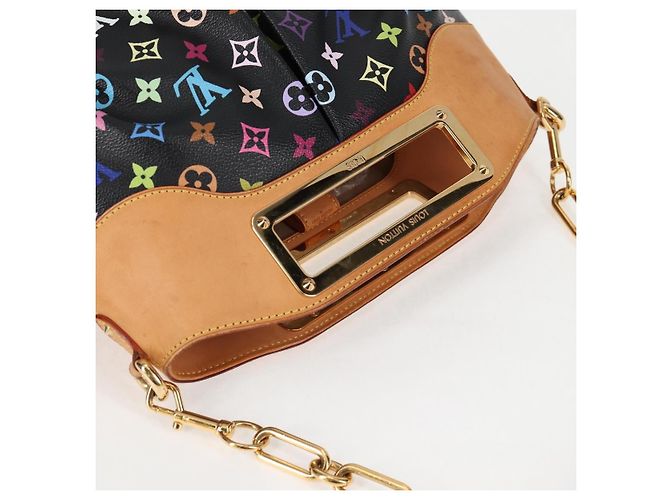 LOUIS VUITTON Bolso de Mano Judy MM Monograma Multicolor 2Way M40256 LV Auth 121498M Negro - vista 6