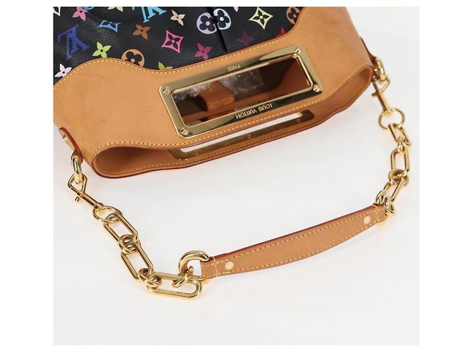 LOUIS VUITTON Bolso de Mano Judy MM Monograma Multicolor 2Way M40256 LV Auth 121498M Negro - vista 7