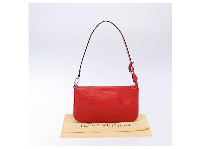 LOUIS VUITTON Pochette Accessori Epi Rossa M52947 LV Auth 141595V Rosso - vista 12