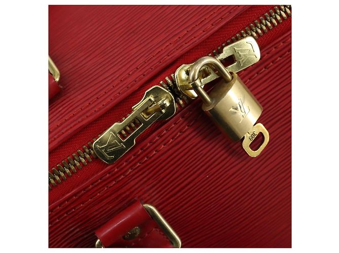 LOUIS VUITTON Epi Keepall 50 Borsa Boston Rossa M42967 LV Auth 155329V Rosso - vista 10