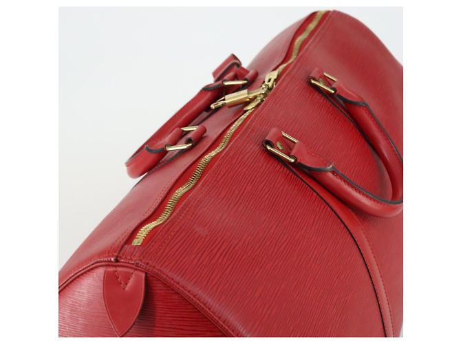 LOUIS VUITTON Epi Keepall 50 Borsa Boston Rossa M42967 LV Auth 155329V Rosso - vista 6