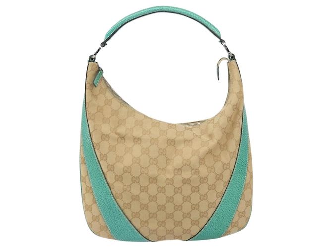 Sac à bandoulière GG Canvas Gucci Beige Argent 124357 Auth 160861V Argenté - vue 13