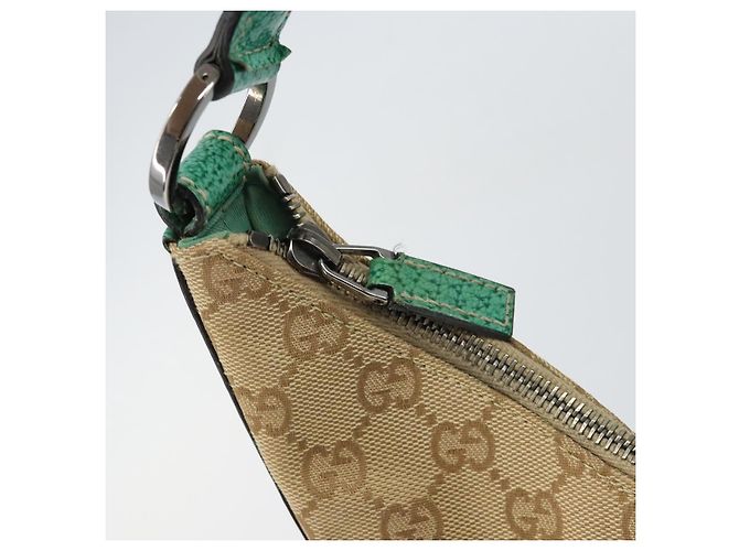 Sac à bandoulière GG Canvas Gucci Beige Argent 124357 Auth 160861V Argenté - vue 17