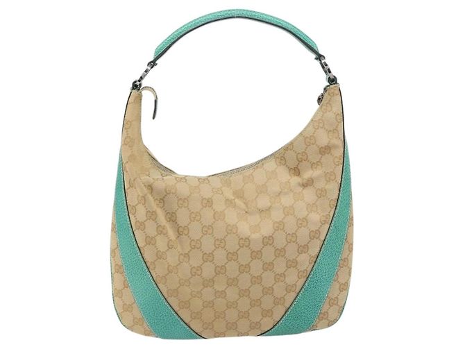 Sac à bandoulière GG Canvas Gucci Beige Argent 124357 Auth 160861V Argenté - vue 2