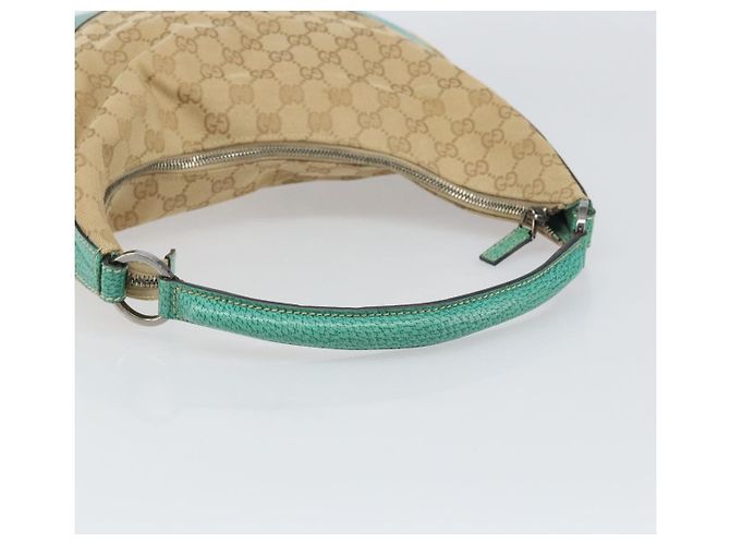 Sac à bandoulière GG Canvas Gucci Beige Argent 124357 Auth 160861V Argenté - vue 7