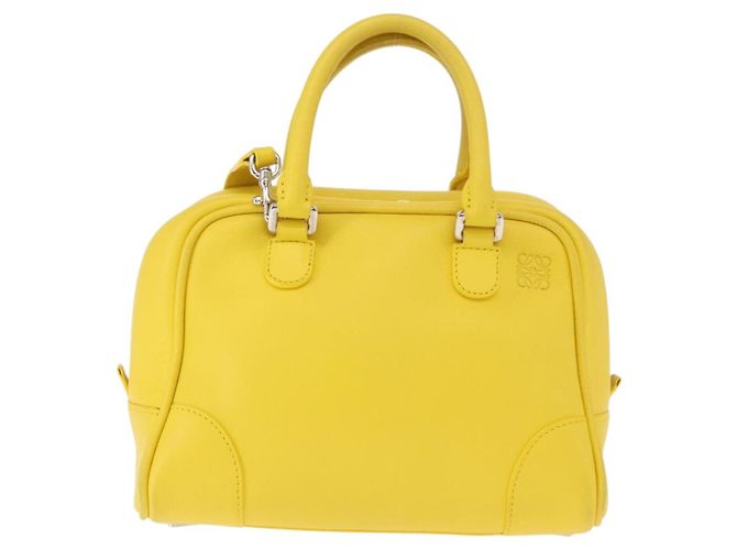 Borsa LOEWE in pelle 2 in 1 Gialla Argento Auth ka1544V Giallo - vista 13