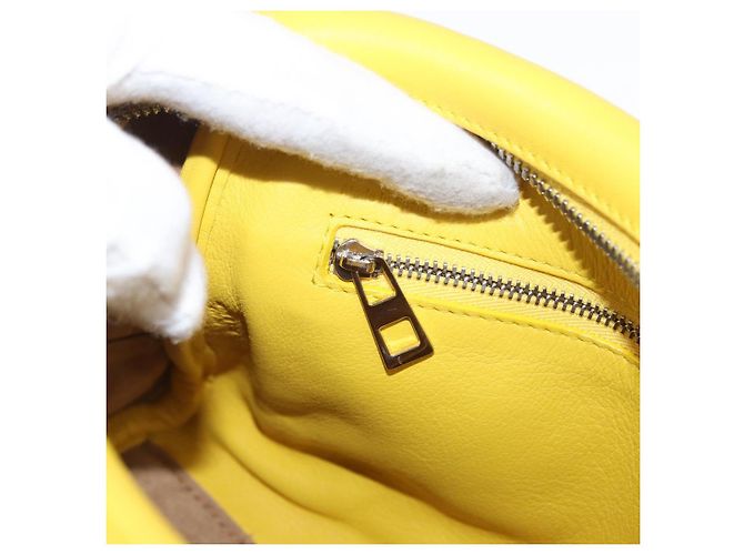 Borsa LOEWE in pelle 2 in 1 Gialla Argento Auth ka1544V Giallo - vista 23