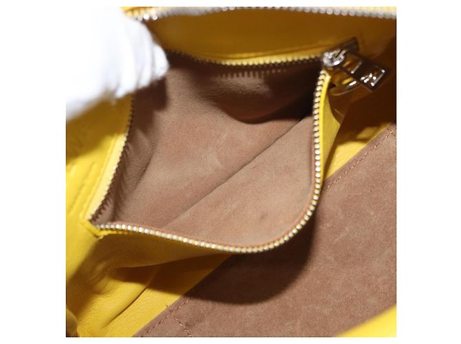 Borsa LOEWE in pelle 2 in 1 Gialla Argento Auth ka1544V Giallo - vista 24