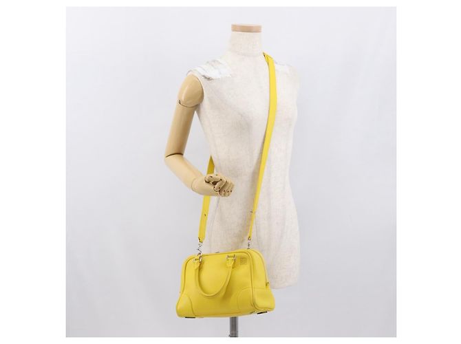 Borsa LOEWE in pelle 2 in 1 Gialla Argento Auth ka1544V Giallo - vista 25