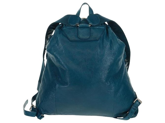 Zaino in pelle Balenciaga blu argento 326404 Auth 165396V - vista 2