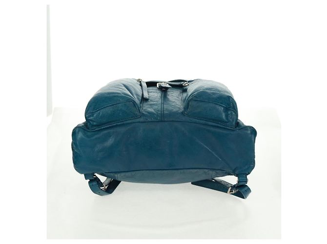 Zaino in pelle Balenciaga blu argento 326404 Auth 165396V - vista 5