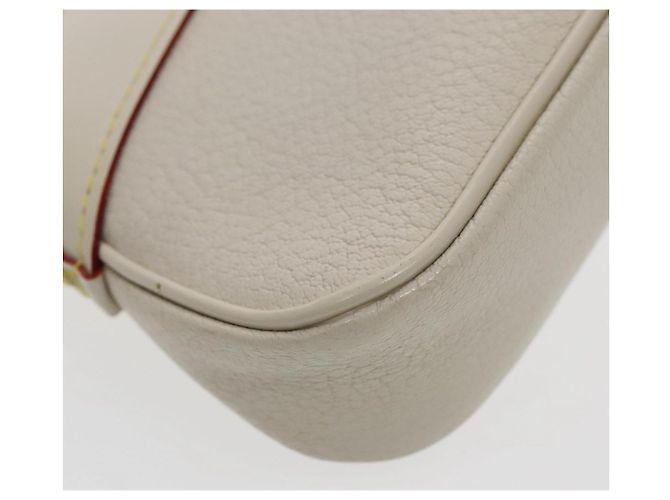 LOUIS VUITTON Clutch Suhari Lockit in Pelle Bianca M95629 LV Auth 94716V Bianco - vista 17