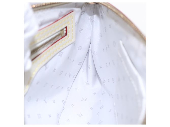 LOUIS VUITTON Clutch Suhari Lockit in Pelle Bianca M95629 LV Auth 94716V Bianco - vista 21