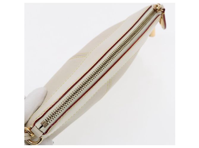 LOUIS VUITTON Clutch Suhari Lockit in Pelle Bianca M95629 LV Auth 94716V Bianco - vista 6