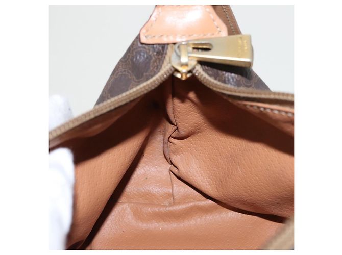 Céline Borsa a mano in tela Macadam CELINE in pelle PVC dorata marrone Auth 95581A D'oro - vista 11