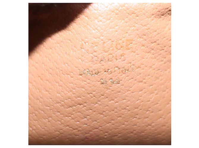 Céline Borsa a mano in tela Macadam CELINE in pelle PVC dorata marrone Auth 95581A D'oro - vista 12