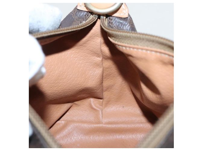 Céline Borsa a mano in tela Macadam CELINE in pelle PVC dorata marrone Auth 95581A D'oro - vista 17