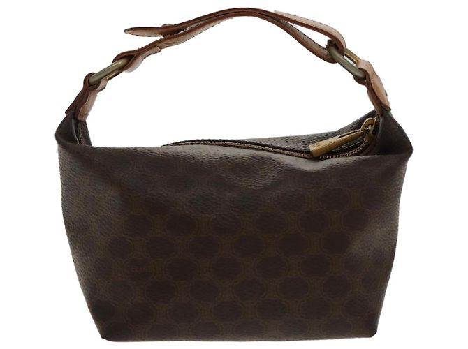 Céline Borsa a mano in tela Macadam CELINE in pelle PVC dorata marrone Auth 95581A D'oro - vista 2