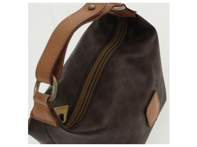 Céline Borsa a mano in tela Macadam CELINE in pelle PVC dorata marrone Auth 95581A D'oro - vista 6