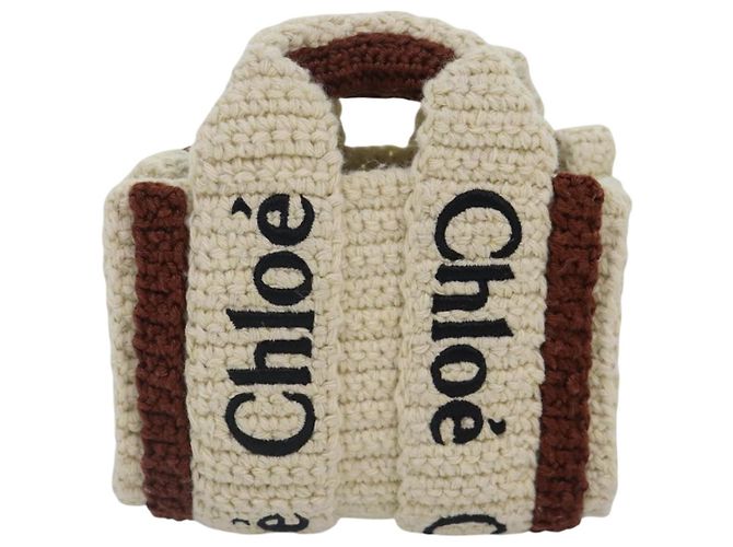 Chloé Borsa a mano Chloe in cotone 2 vie Beige Auth 89304M - vista 13