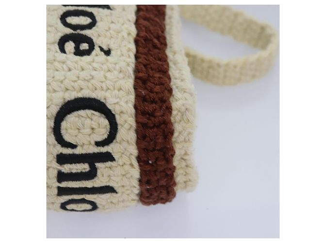 Chloé Borsa a mano Chloe in cotone 2 vie Beige Auth 89304M - vista 16