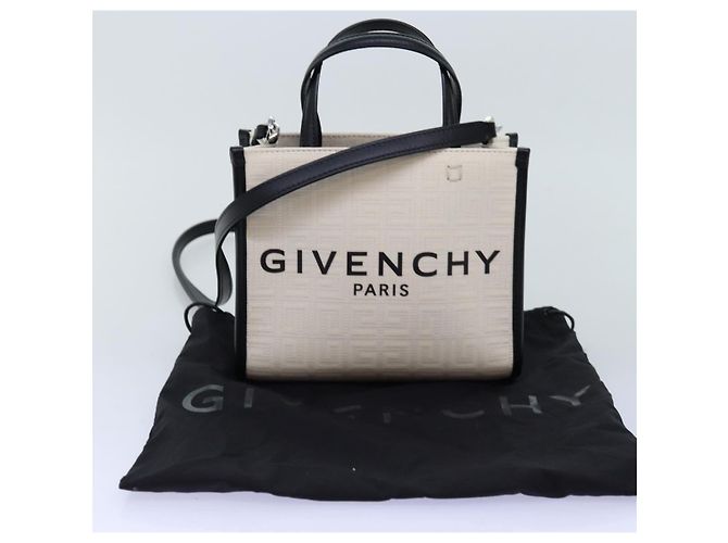 Borsa a mano GIVENCHY in tela 2way bianca Auth 73396V Bianco - vista 12