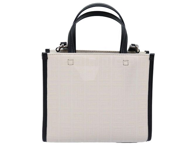Borsa a mano GIVENCHY in tela 2way bianca Auth 73396V Bianco - vista 2
