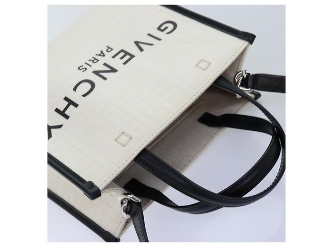 Borsa a mano GIVENCHY in tela 2way bianca Auth 73396V Bianco - vista 6