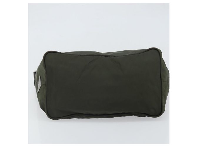 PRADA Schultertasche Nylon Khaki Silber Authentisch am10730 - Ansicht 9