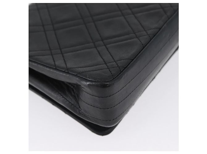 CHANEL Borsa a Spalla Matelassé in Pelle di Agnello Nera Oro CC Auth bs34016 Nero D'oro - vista 15