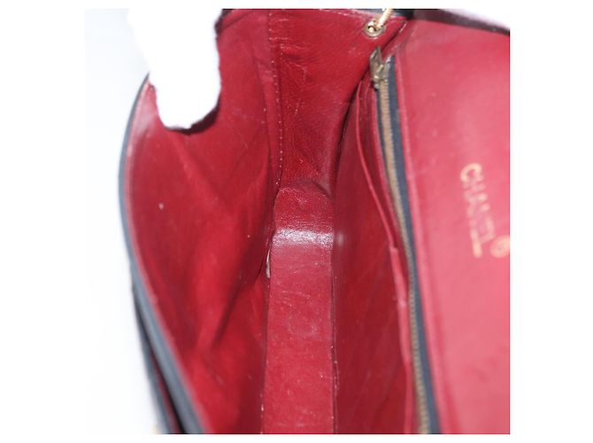 CHANEL Borsa a Spalla Matelassé in Pelle di Agnello Nera Oro CC Auth bs34016 Nero D'oro - vista 22