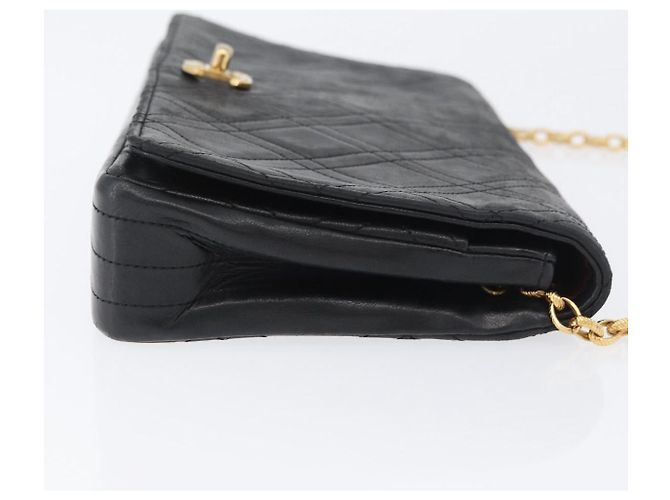 CHANEL Borsa a Spalla Matelassé in Pelle di Agnello Nera Oro CC Auth bs34016 Nero D'oro - vista 3