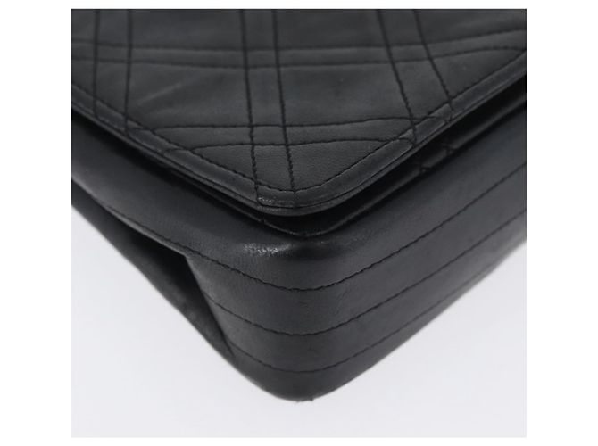 CHANEL Borsa a Spalla Matelassé in Pelle di Agnello Nera Oro CC Auth bs34016 Nero D'oro - vista 9