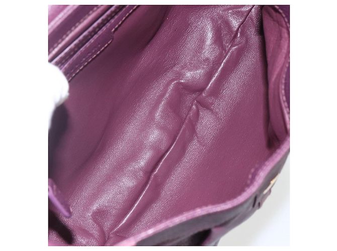 Bulgari Borsa a Spalla BVLGARI Chandra in Pelle Viola Oro Auth 170606A D'oro Porpora - vista 10