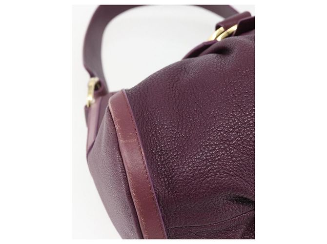 Bulgari Borsa a Spalla BVLGARI Chandra in Pelle Viola Oro Auth 170606A D'oro Porpora - vista 14