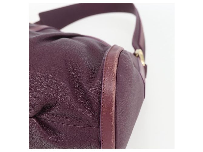 Bulgari Borsa a Spalla BVLGARI Chandra in Pelle Viola Oro Auth 170606A D'oro Porpora - vista 15
