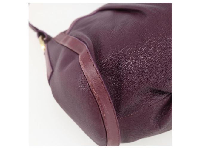 Bulgari Borsa a Spalla BVLGARI Chandra in Pelle Viola Oro Auth 170606A D'oro Porpora - vista 16