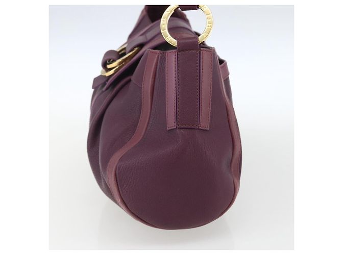 Bulgari Borsa a Spalla BVLGARI Chandra in Pelle Viola Oro Auth 170606A D'oro Porpora - vista 4