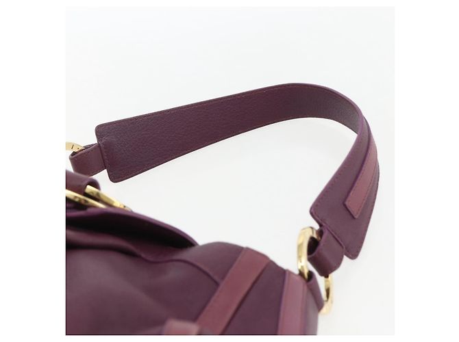 Bulgari Borsa a Spalla BVLGARI Chandra in Pelle Viola Oro Auth 170606A D'oro Porpora - vista 8