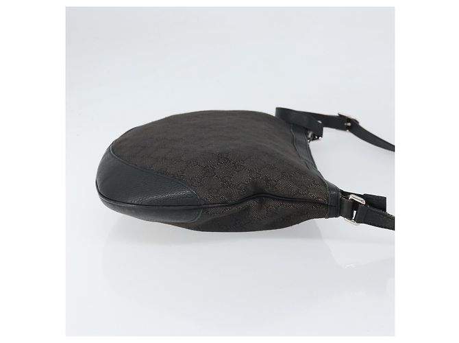 Borsa a Spalla GG Canvas Gucci Nera Argento 272380 Auth ka2298A Nero - vista 3