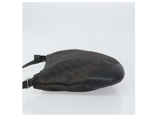 Borsa a Spalla GG Canvas Gucci Nera Argento 272380 Auth ka2298A Nero - vista 4