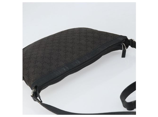 Borsa a Spalla GG Canvas Gucci Nera Argento 272380 Auth ka2298A Nero - vista 6